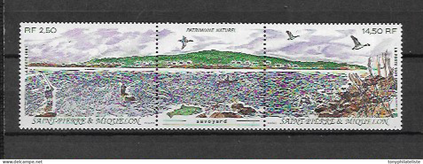 Timbres De St Pierre Et Miquelon De 1991 N°549A  Triptyque Neuf ** - Neufs