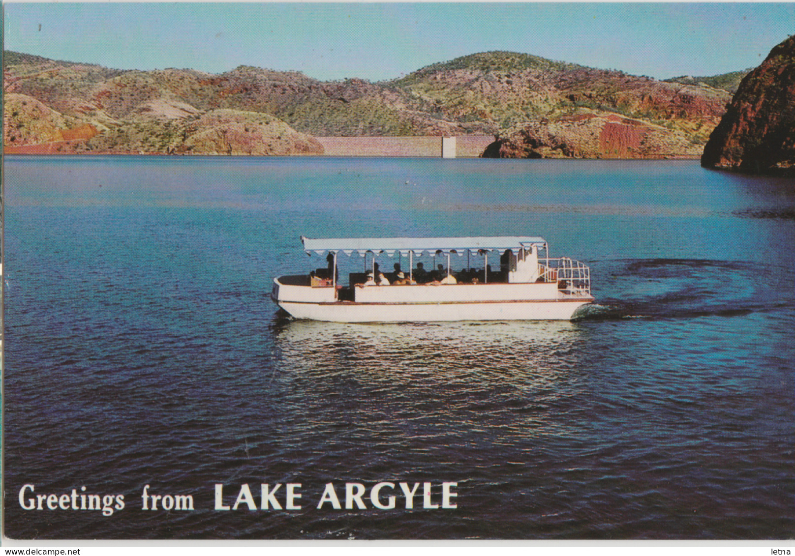 WESTERN AUSTRALIA WA Tourist Boat Lake Argyle KUNUNURRA Emu Souvenirs KNNRA11 Postcard C1970s - Sonstige & Ohne Zuordnung