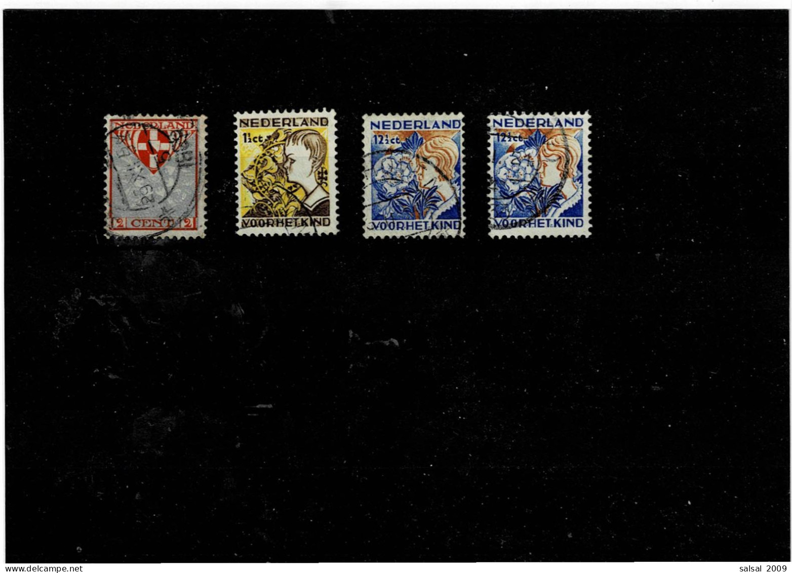 NEDERLAND ,"Pro Infanzia" ,4 Pezzi Usati ,2 Del Nr. 248 ,qualita Ottima - Used Stamps
