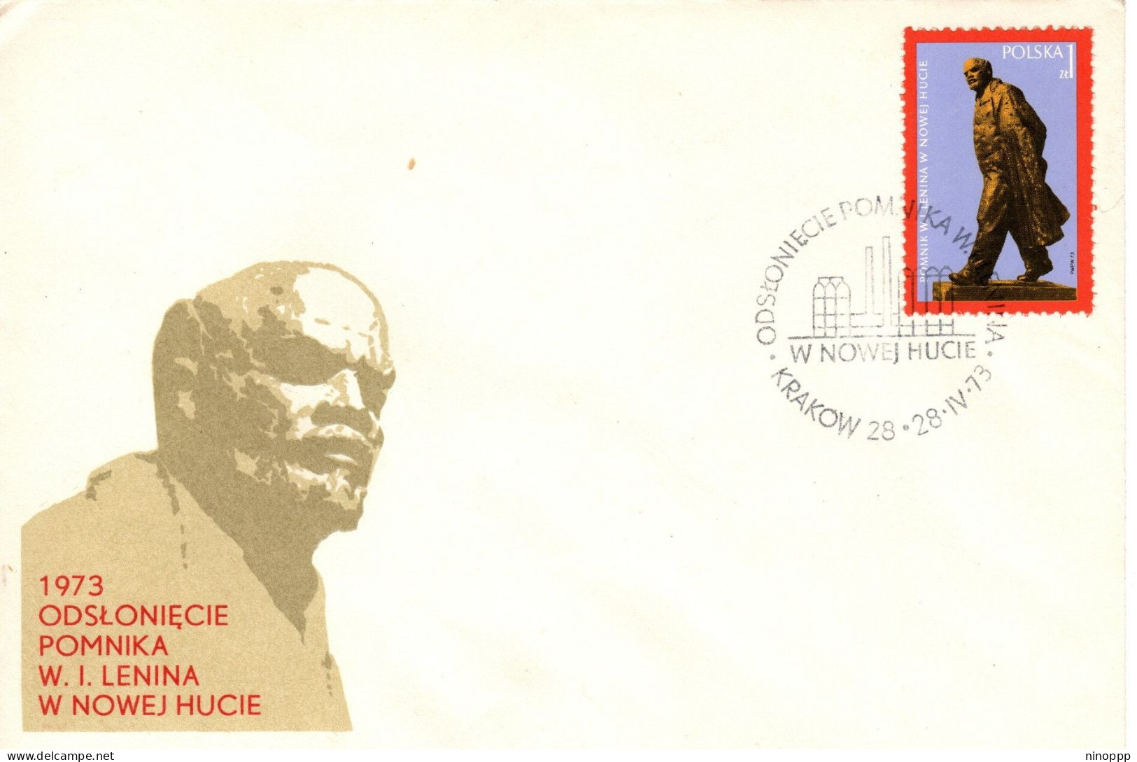 Poland 1973 Lenin Monument, First Day Cover - FDC