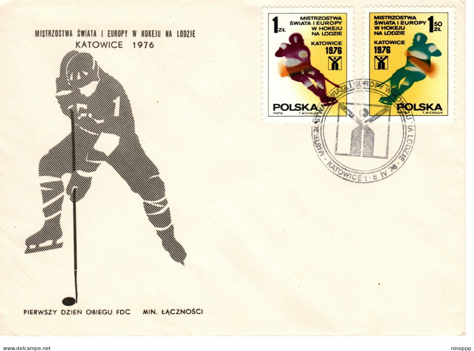 Poland 1976 Ice Hockey Championship First Day Cover - FDC