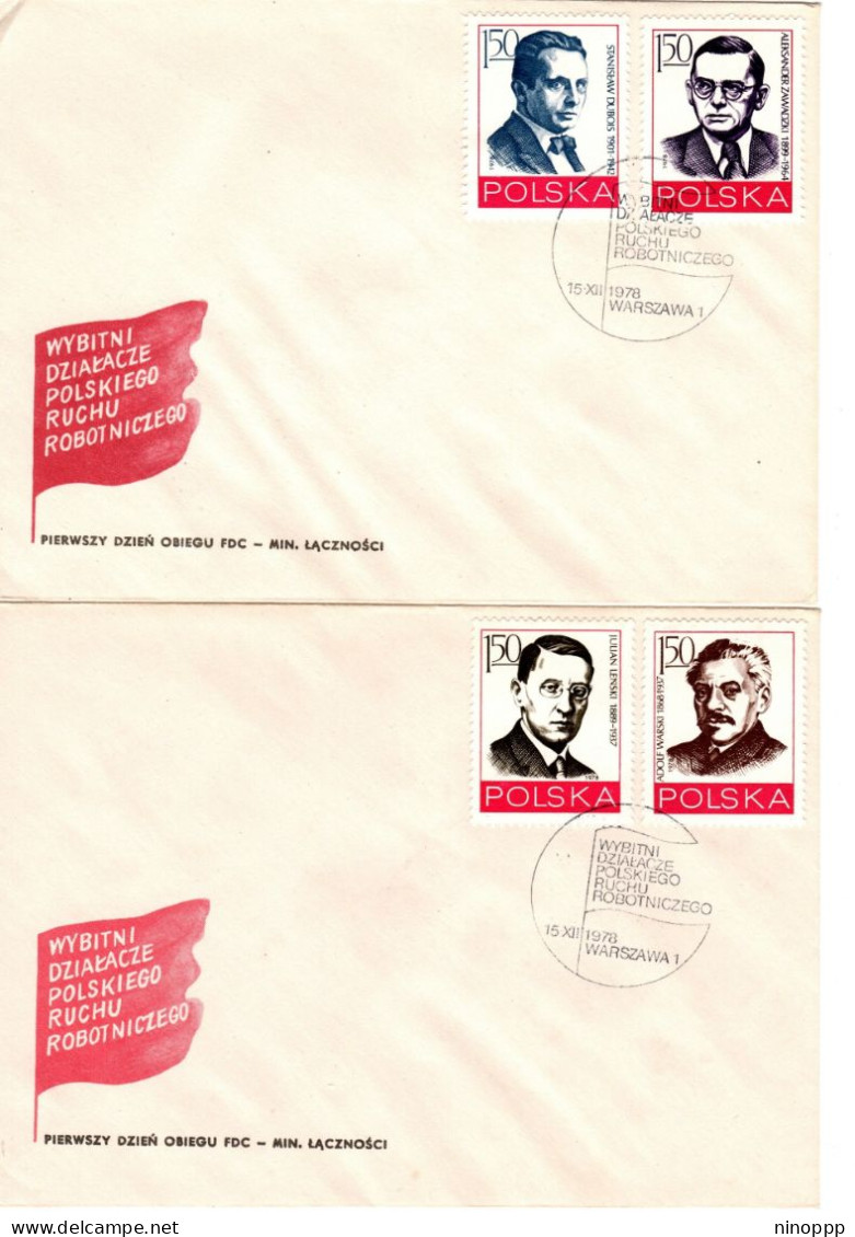 Poland 1978 United Workers Party   First Day Covers - FDC