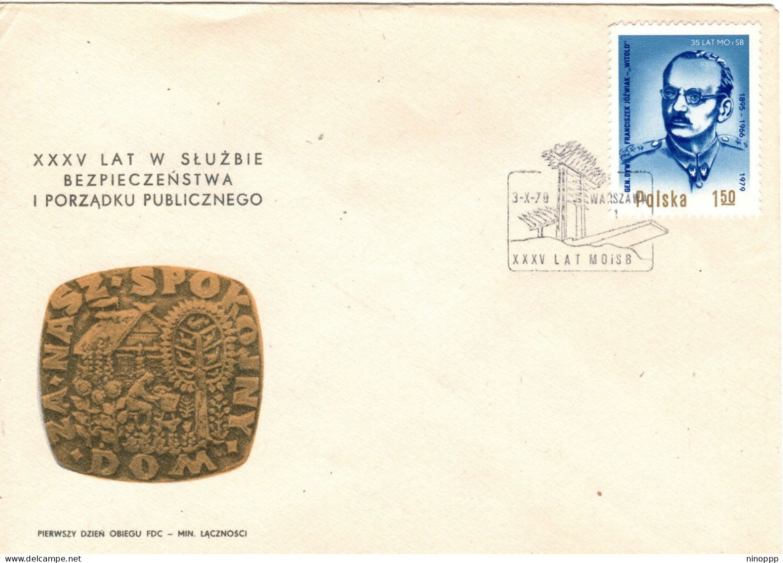 Poland 1979 General Jozwiak, First Day Cover - FDC