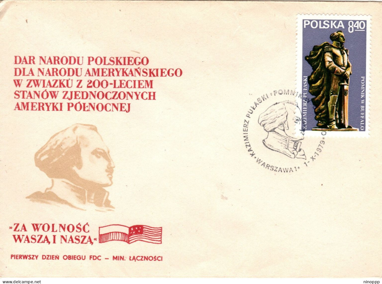 Poland 1979 General Pulaski, First Day Cover - FDC