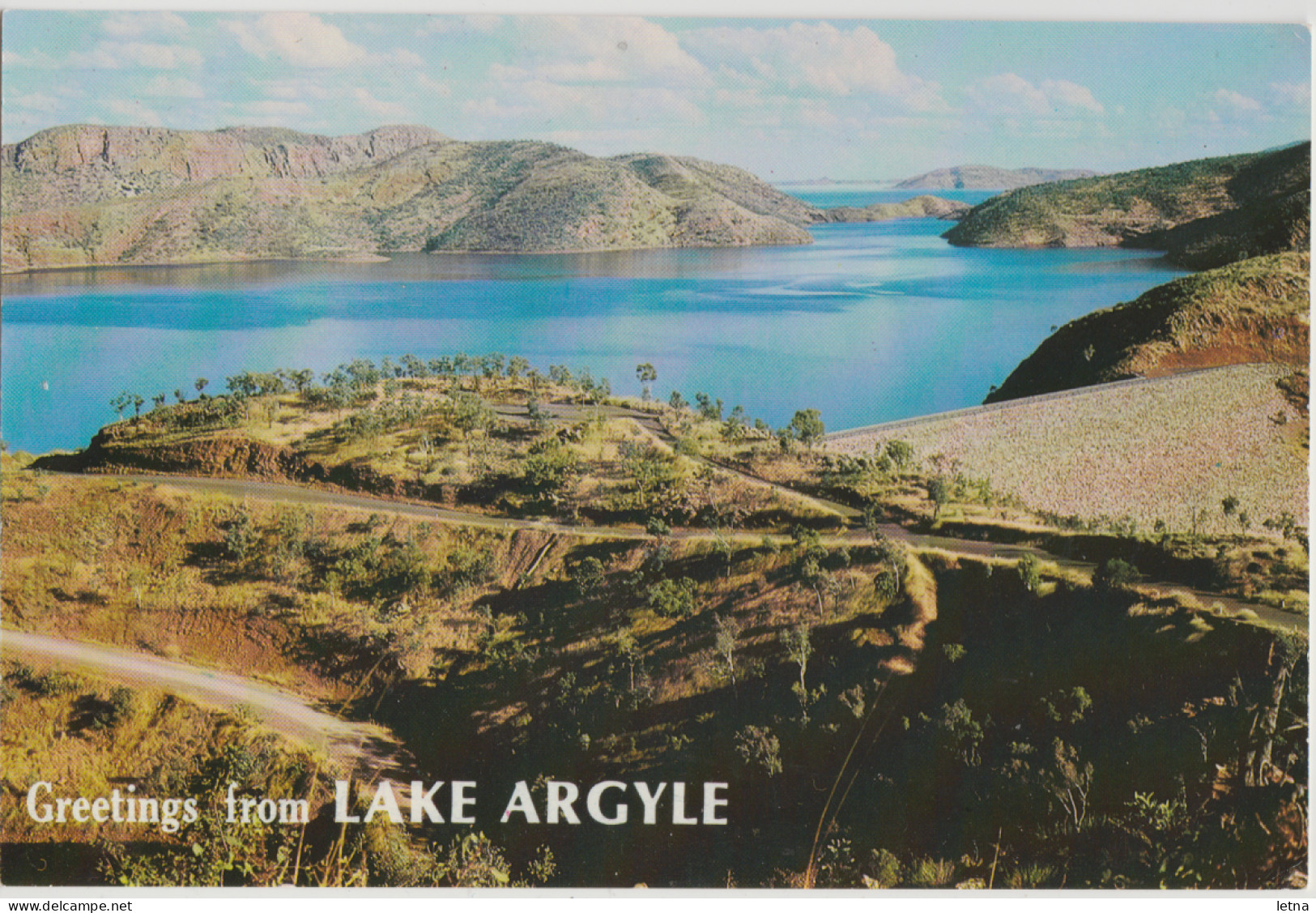 WESTERN AUSTRALIA WA View Of Lake Argyle KUNUNURRA Emu Souvenirs KNNRA17 Postcard C1970s - Autres & Non Classés