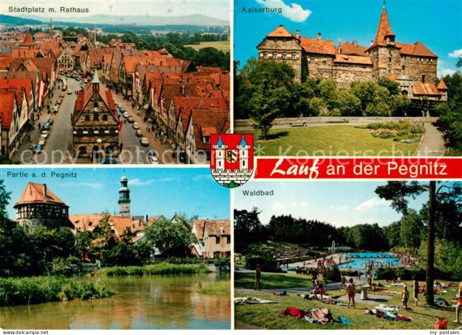 73143821 Lauf Pegnitz Stadtplatz Rathaus Kaiserburg Pegnitz Waldbad Lauf Pegnitz - Lauf