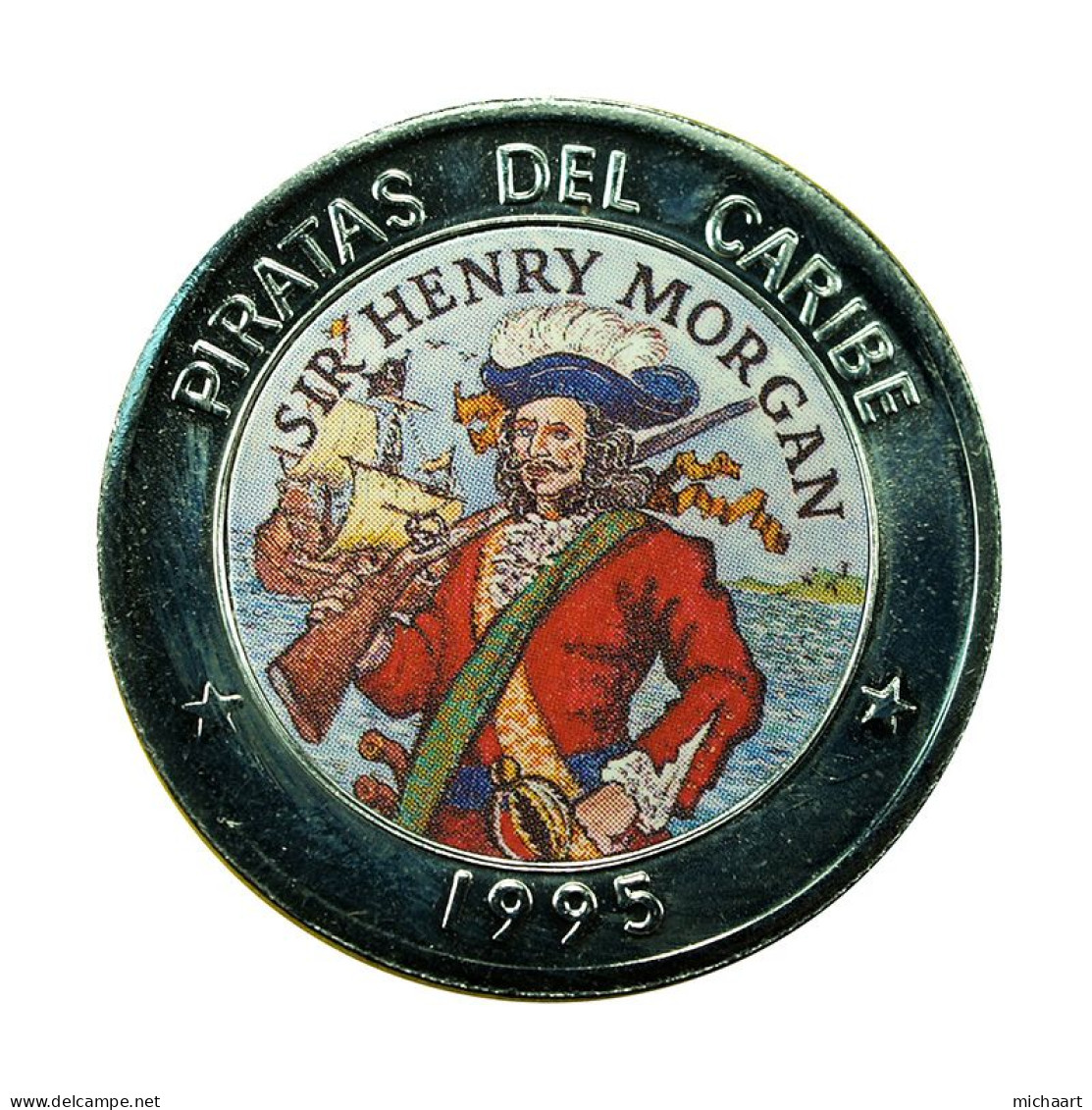 Cuba Coin 1 Peso 1995 Pirates Of The Caribbean Sir Henry Morgan 02766 - Cuba