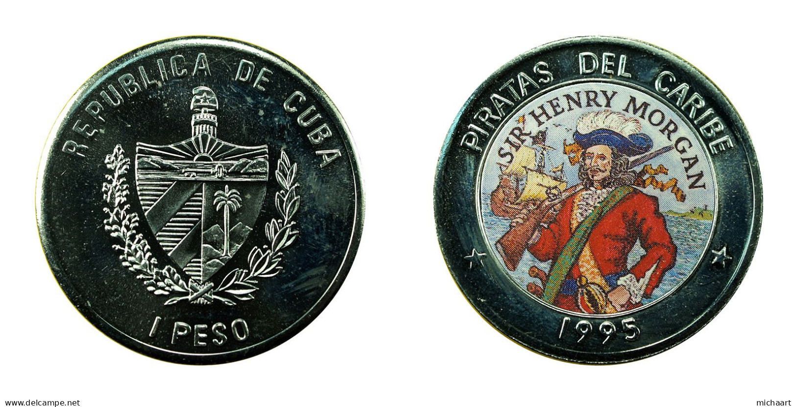 Cuba Coin 1 Peso 1995 Pirates Of The Caribbean Sir Henry Morgan 02766 - Kuba