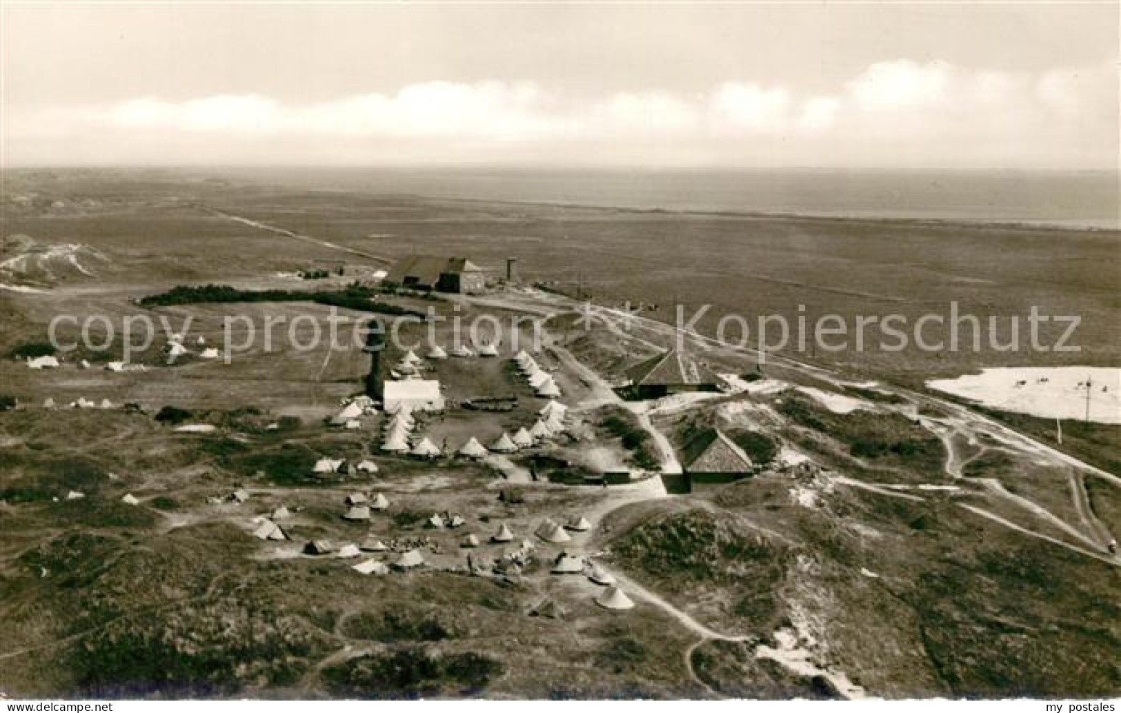 73140951 Langeoog Nordseebad Jugendherberge Mit Zeltplatz Fliegeraufnahme Langeo - Langeoog