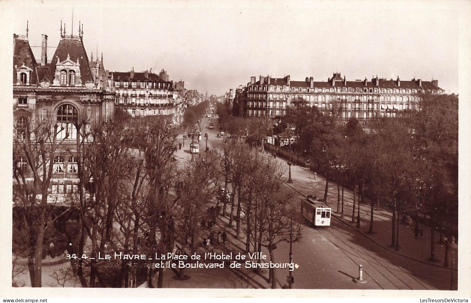 FRANCE - Le Havre - Vue Sur La Place De L'hôtel De Ville Et Le Boulevard De Strasbourg - Animé - Carte Postale Ancienne - Unclassified