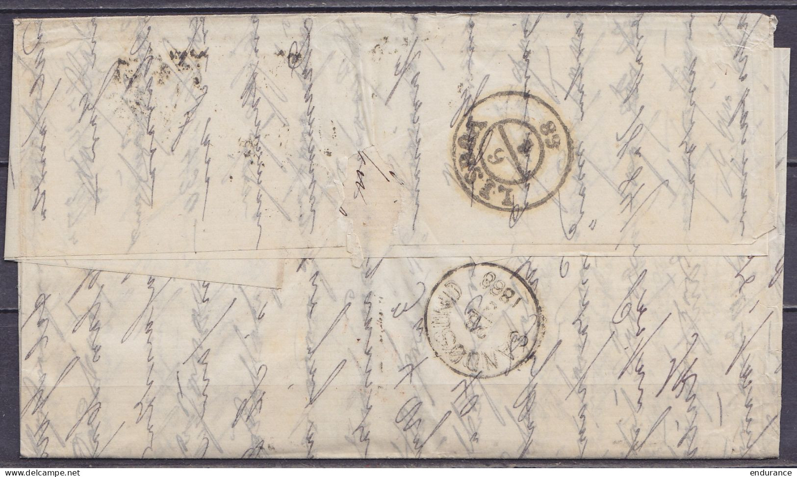 L. Datée 21 Mars 1868 De Belgique Pour LISABON (Lisbonne) Portugal - [P.P.] Càd "… Erquelinnes" + Oval "FRANCA" + Man. F - Andere & Zonder Classificatie