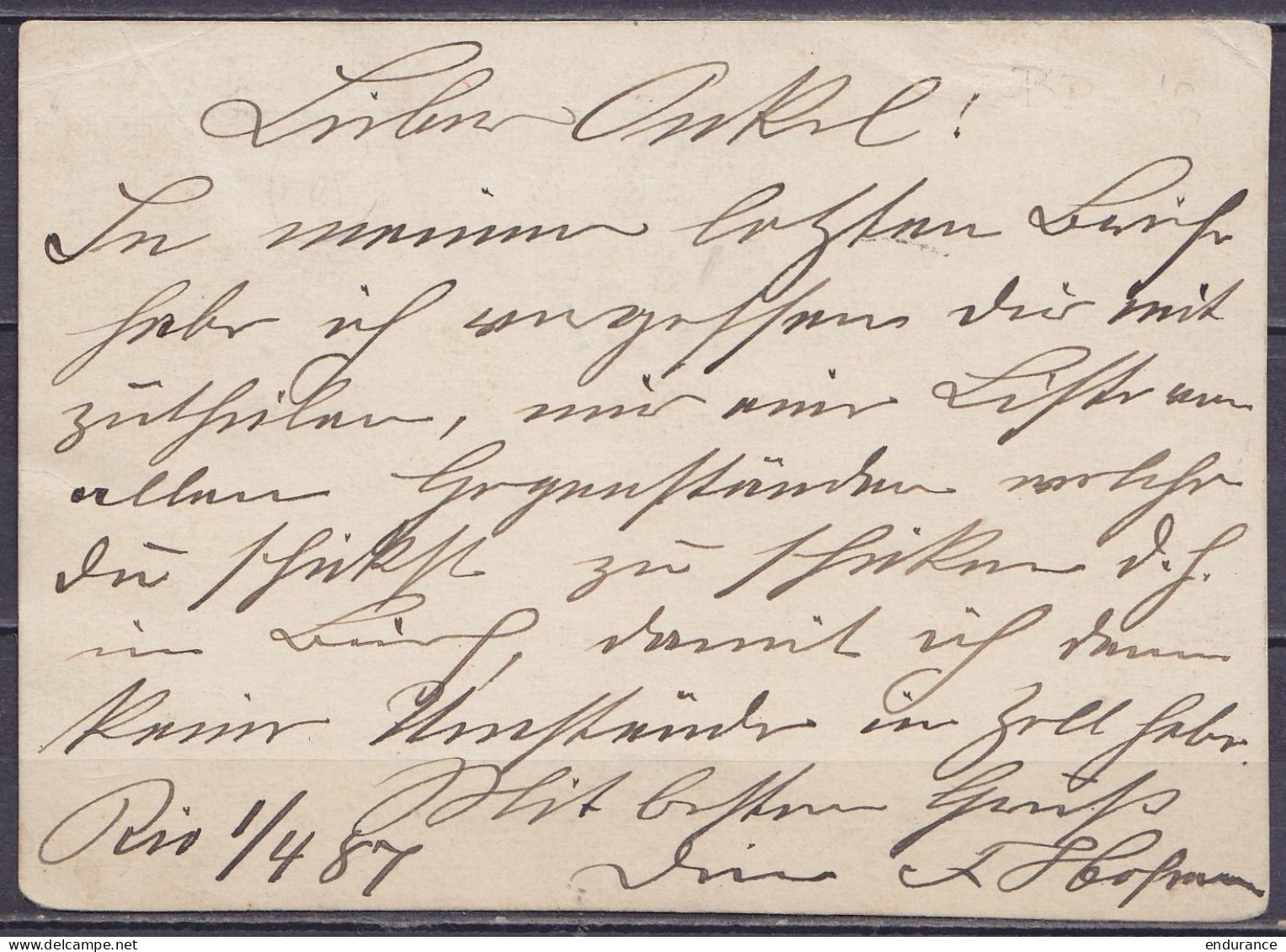 Brésil - EP CP Bilhete Postal 50R + 30R Càpt RIO DE JANEIRO /1 ABR 1887 Pour REICHENBACH Sachsen Allemagne - Lettres & Documents