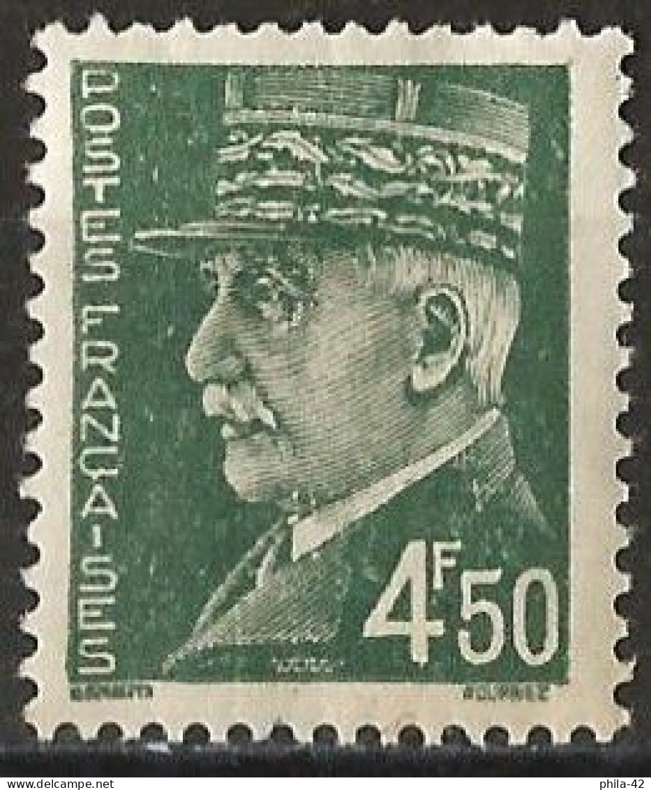 France 1942 - Mi 580 - YT 521B ( Marshal Petain ) MNH** - 1941-42 Pétain