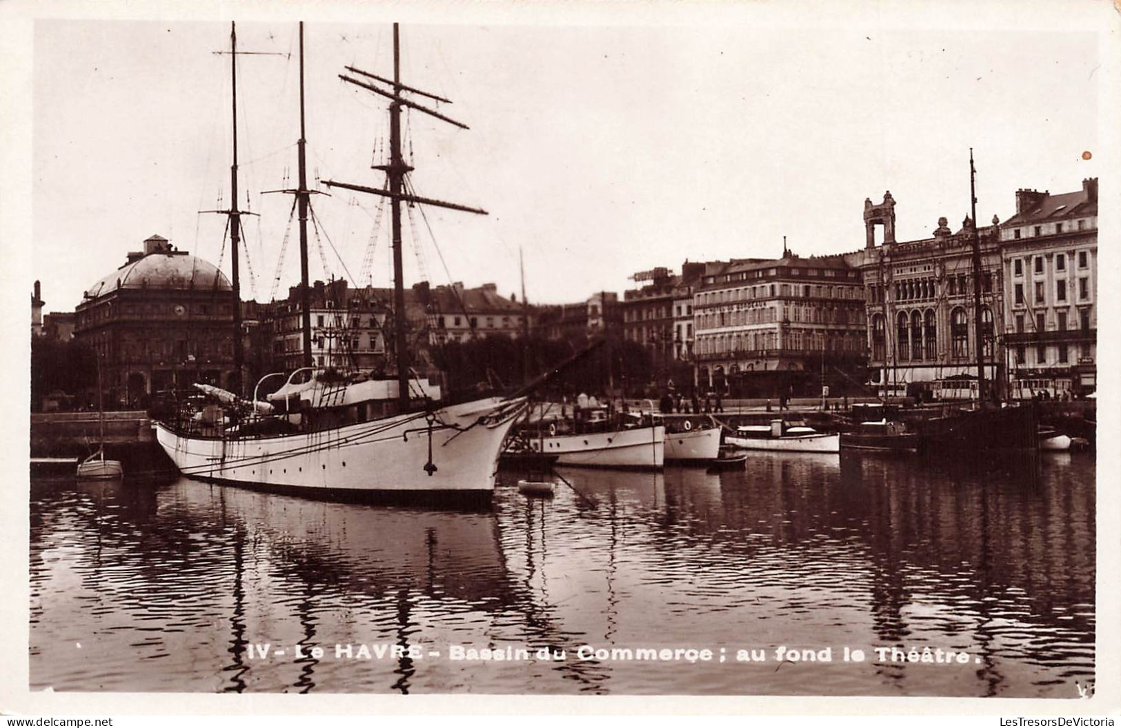 FRANCE - Le Havre - Vue Générale Sur Le Bassin Du Commerce : Au Fond Le Théâtre - Animé - Carte Postale Ancienne - Zonder Classificatie