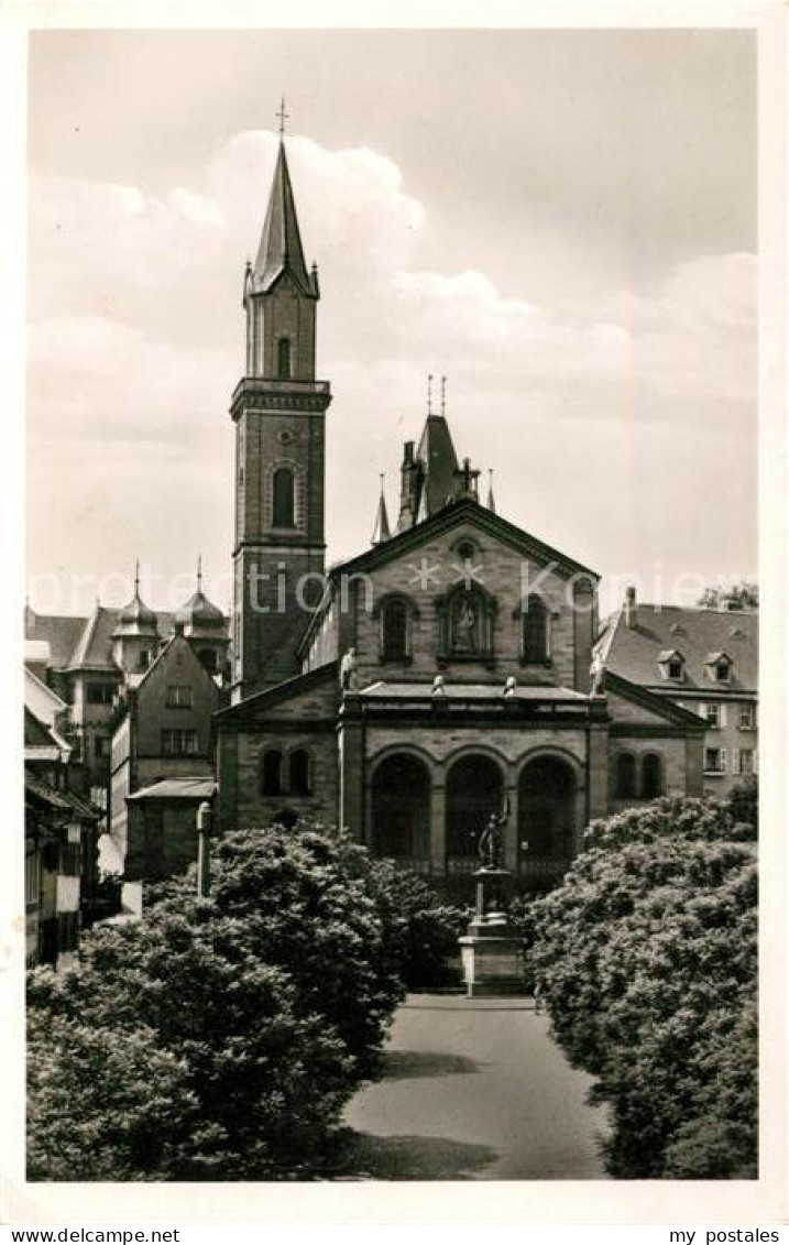 73136939 Weinheim Bergstrasse Marktplatz Stadtkirche Weinheim Bergstrasse - Weinheim