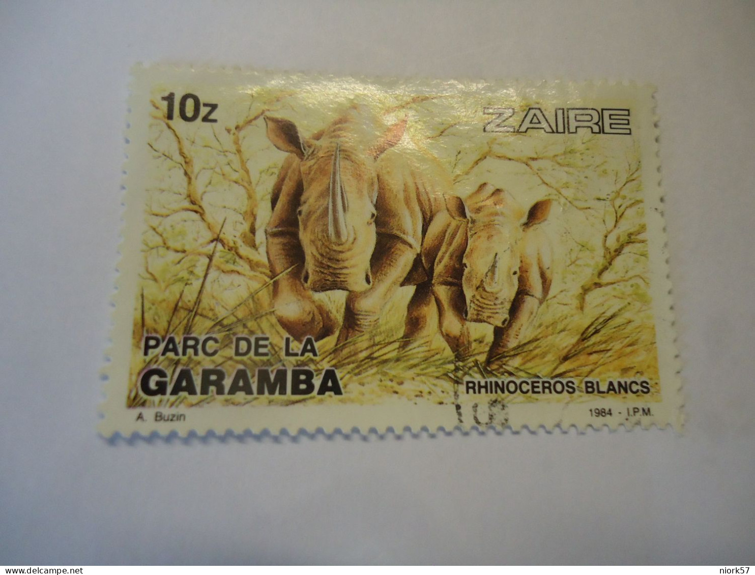 ZAIRE  MNH    STAMPS  ANIMALS RHINO RHINOCEROS - Rinoceronti