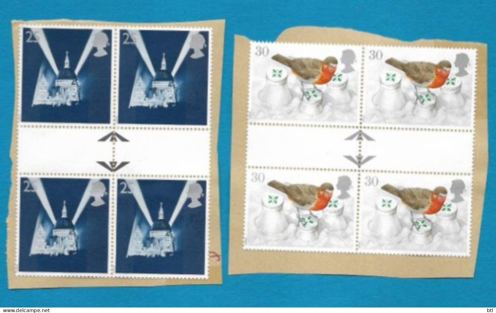England - Stamps On Paper With Gutter - Unclassified