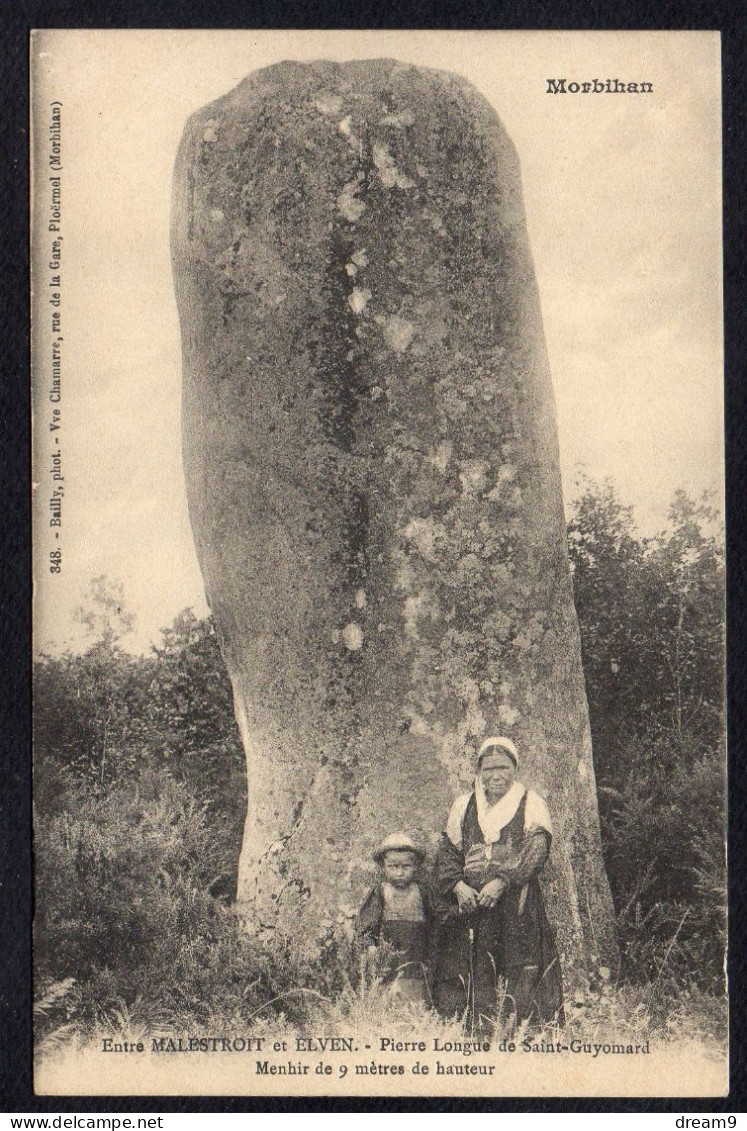 56 Entre MALESTROIT Et ELVEN - Pierre Longue De Saint Guyomard - Menhir De 9 Mètres De Hauteur - Elven