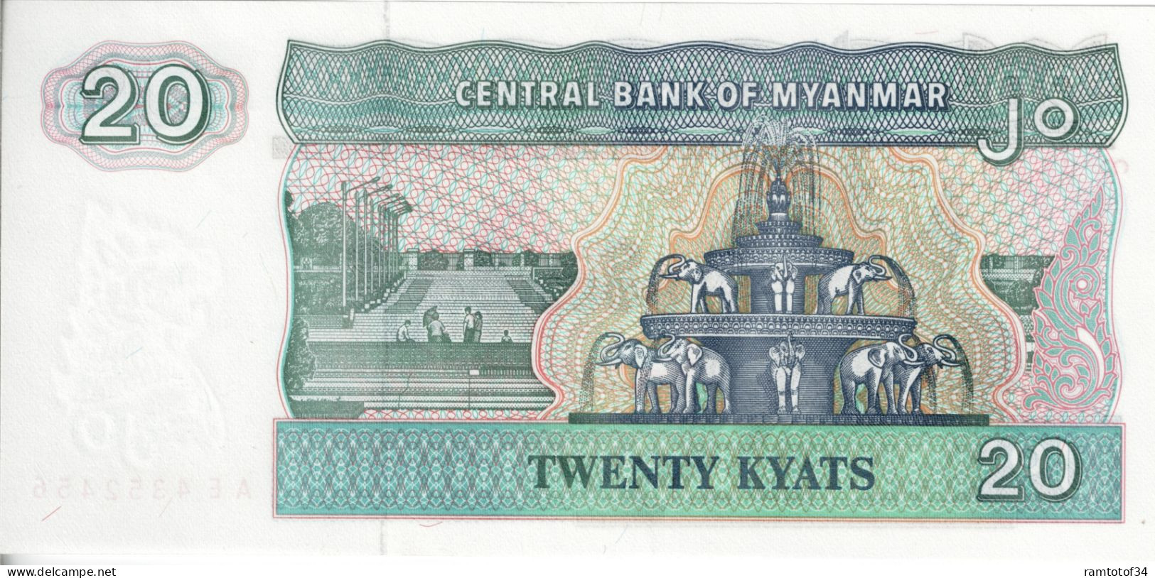 BIRMANIE (Myanmar) - 20 Kyats 1994 UNC - Myanmar