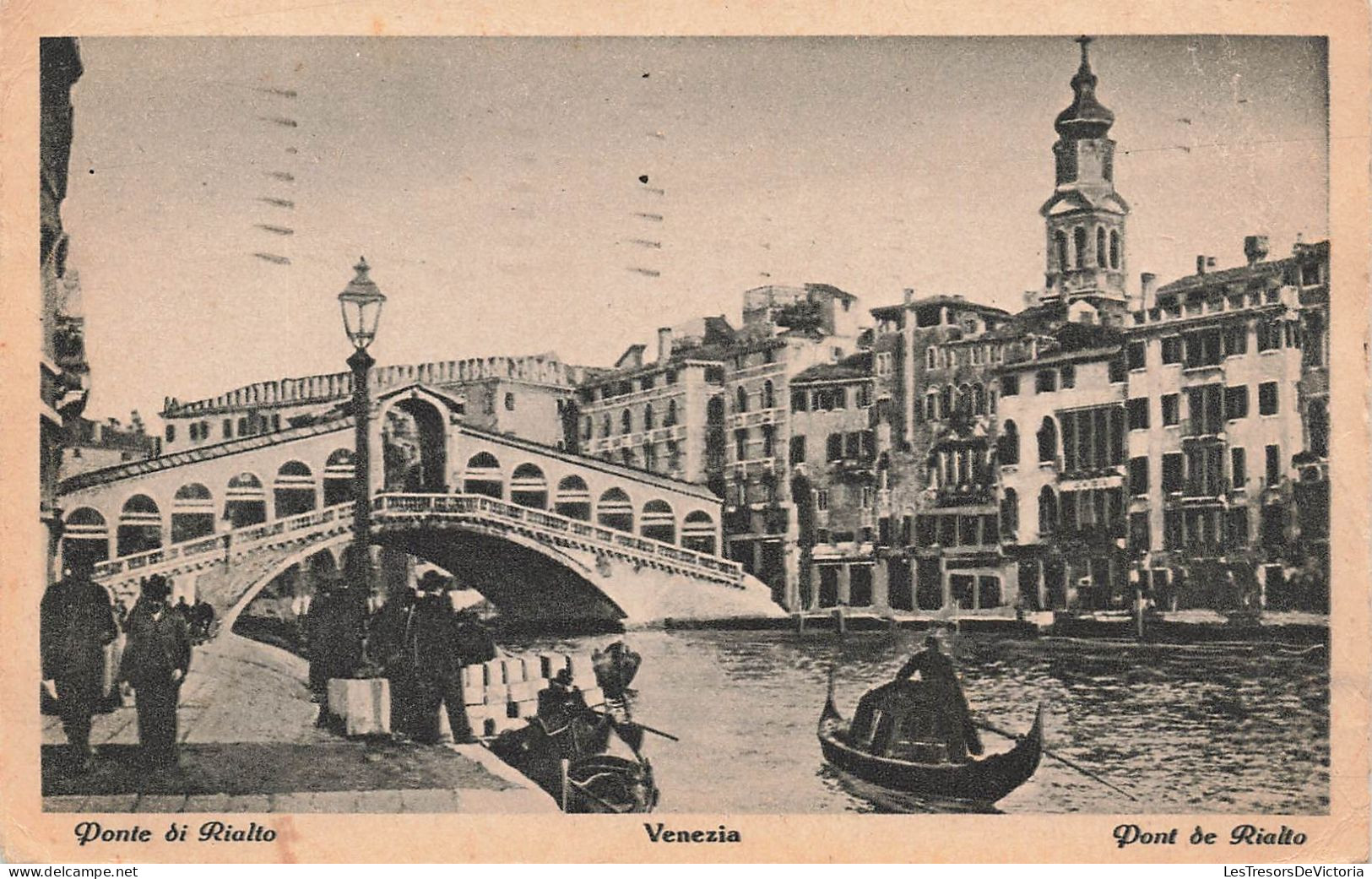 ITALIE - Ponte De Rialto - Venezia - Vue Sur Le Pont De Rialto - Animé - Carte Postale Ancienne - Venetië (Venice)