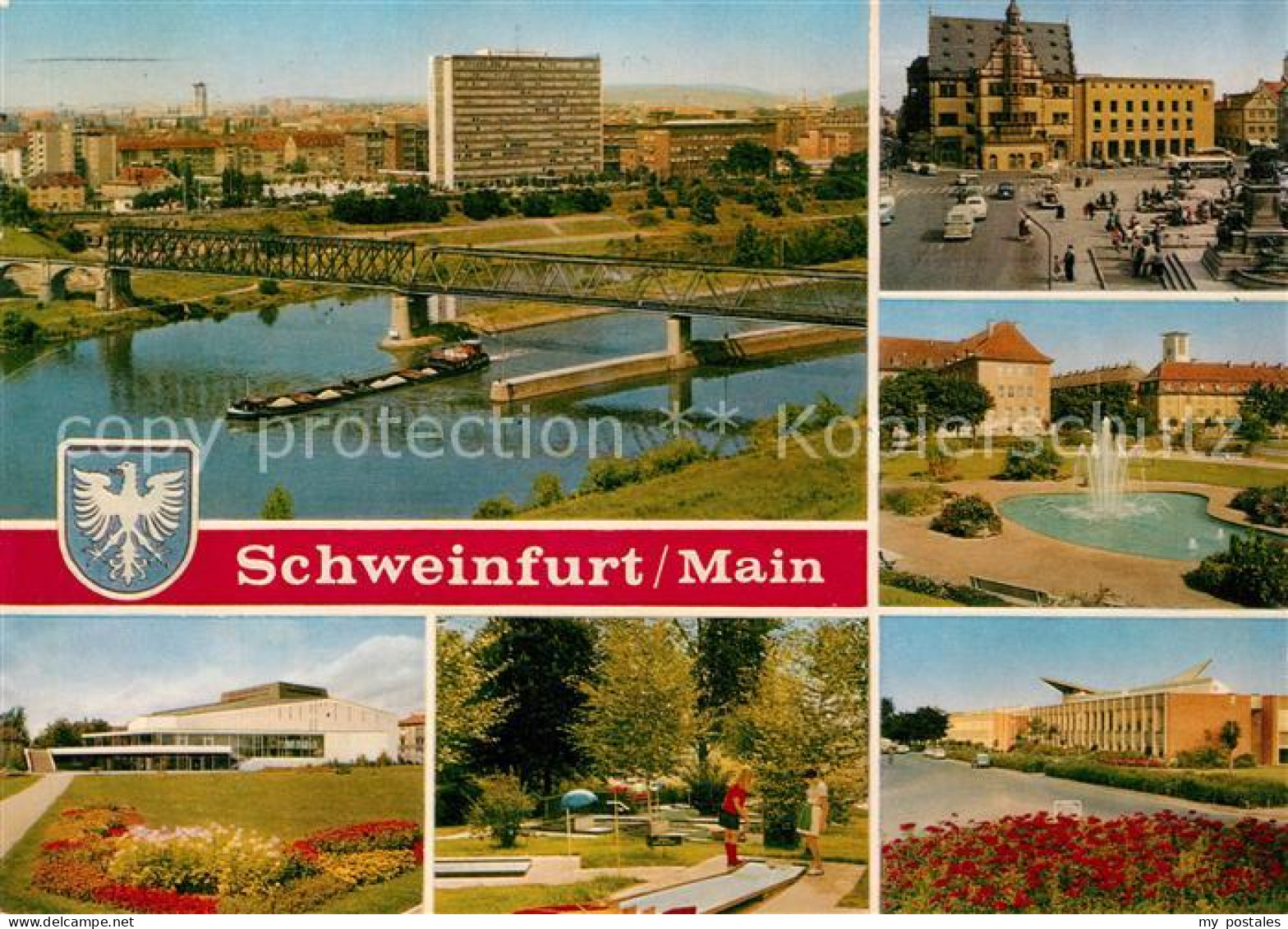 73133063 Schweinfurt Mainbruecke Hochhaus Platz Parkanlagen Minigolf Schweinfurt - Schweinfurt