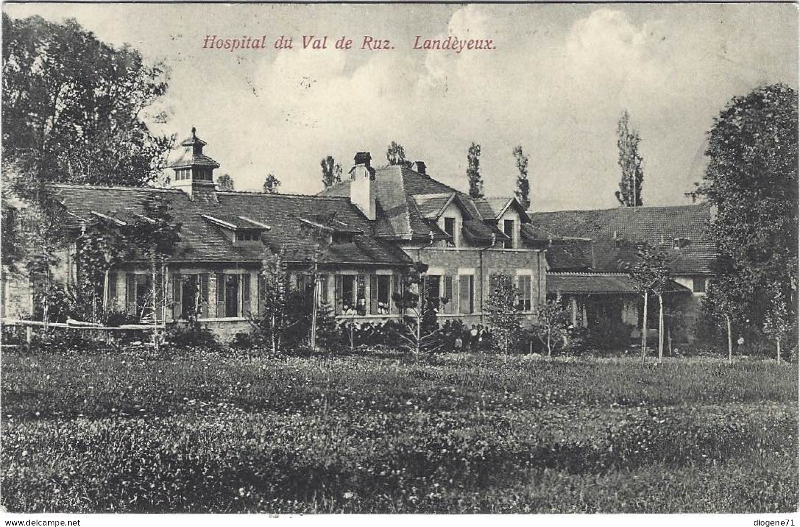 Hôpital Du Val De Ruz Landèyeux 1912 Rare - Val-de-Ruz