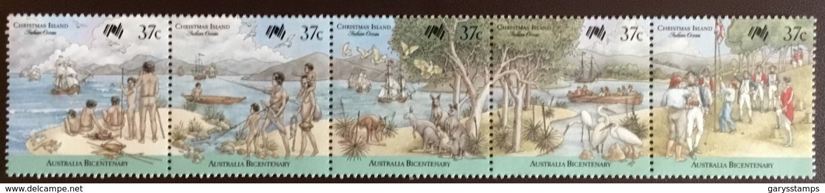 Christmas Island 1988 Australia Bicentenary Butterflies Animals  MNH - Christmas Island