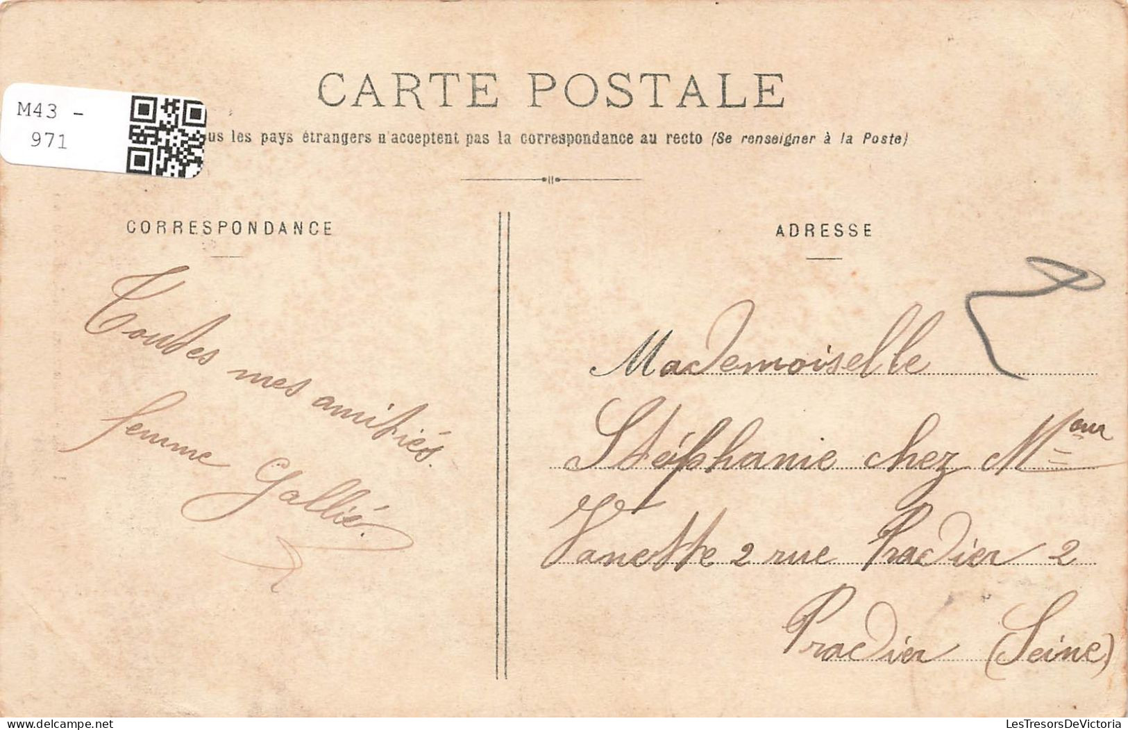 FRANCE - Lunéville - Monument Emile Erckmann - Carte Postale Ancienne - Luneville
