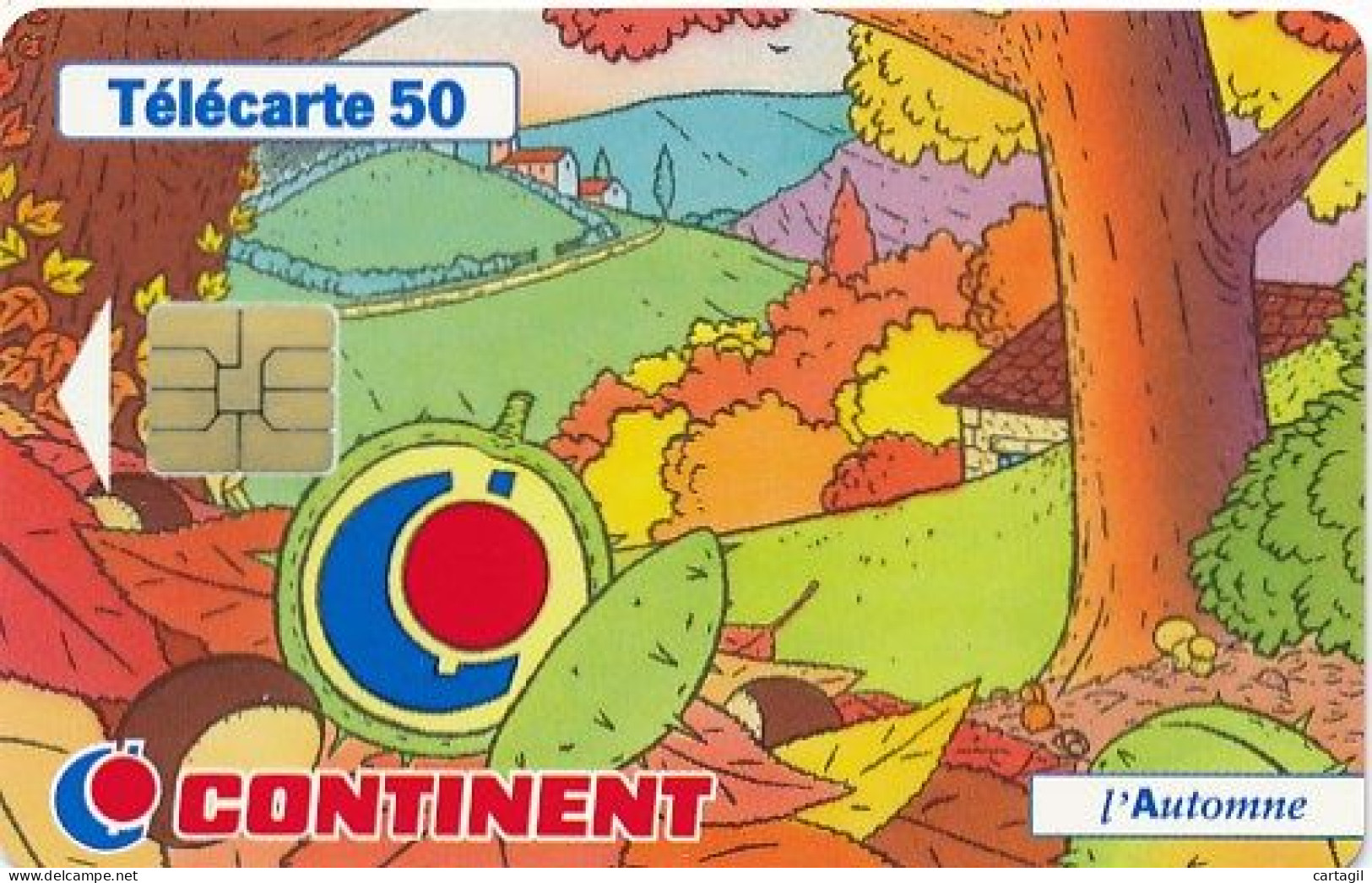 Télécarte France (06/97) Continent -Automne  (visuel, Puce,  état, Unités, Etc Voir Scan) + Port - Ohne Zuordnung