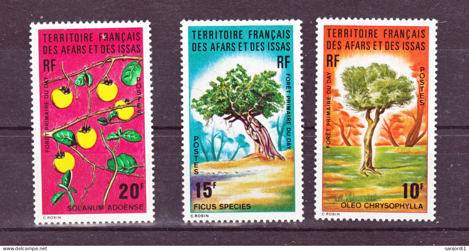 Afars Et Issas 390/392 Flore  Neuf ** TB MNH Sin Charnela Cote 12 - Neufs