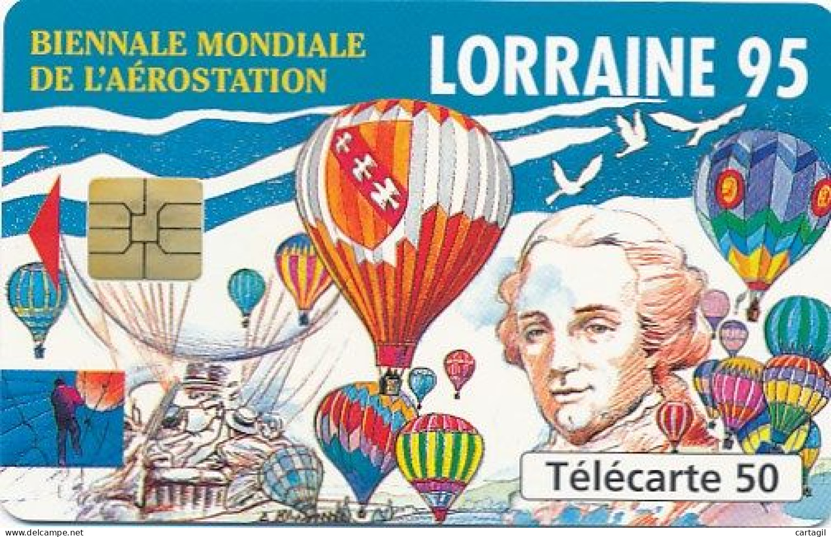 Télécarte France (07/95) Biennale De L'aérostation Lorraine 95 (visuel, Puce,  état, Unités, Etc Voir Scan) + Port - Zonder Classificatie