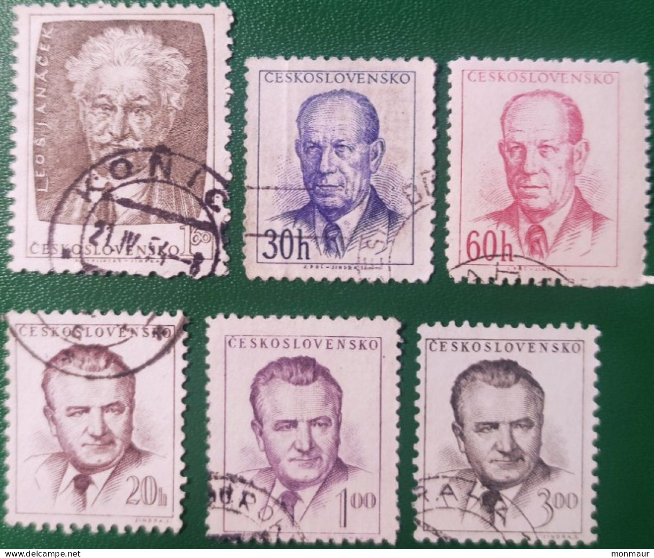 CECOSLOVACCHIA 1953  JANACEK-ZAPOTOCKY- GOTTWALD - Used Stamps