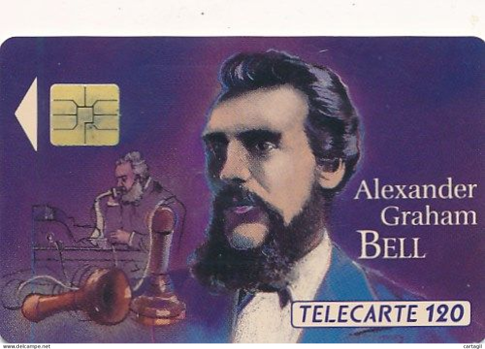 Télécarte France (11/92) Alexander Graham Bell (visuel, Puce,  état, Unités, Etc Voir Scan) + Port - Non Classificati