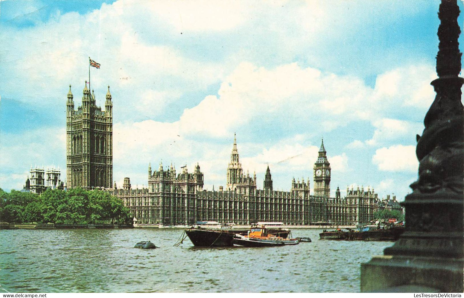 ROYAUME-UNI - House Of Parliament And River Thames - London - Vue Générale - Carte Postale Ancienne - Houses Of Parliament