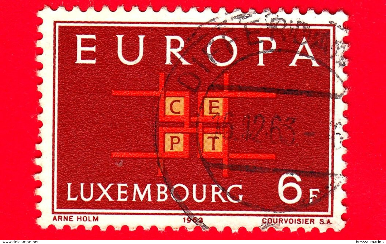 LUSSEMBURGO - Usato - 1963 - Europa - Scritta 'CEPT' Tra Linee - 6 - Gebruikt