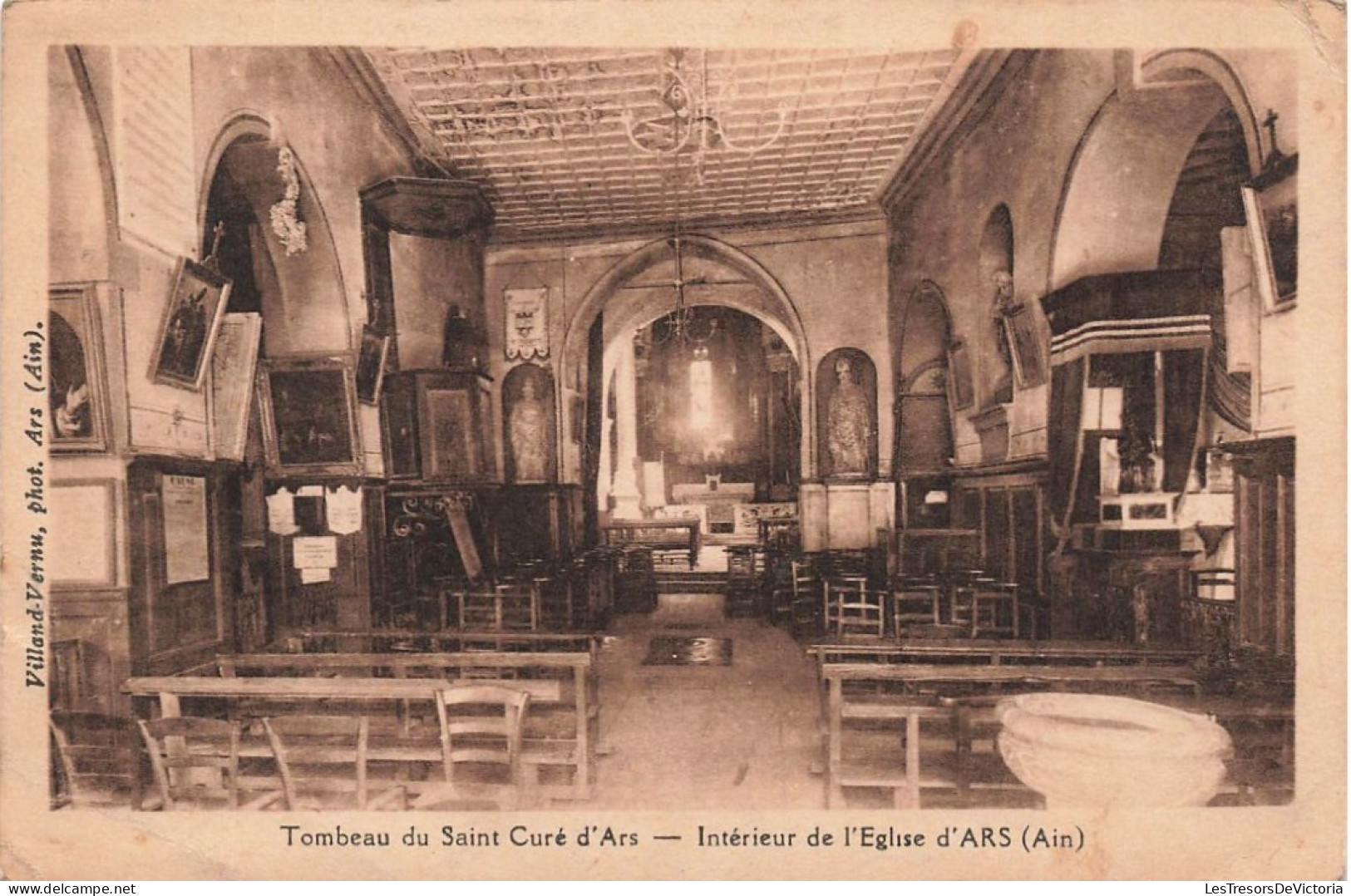 FRANCE - Ars - Tombeau Du Saint Curé D'Ars - Intérieur De L'église D'Ars - Carte Postale Ancienne - Ars-sur-Formans