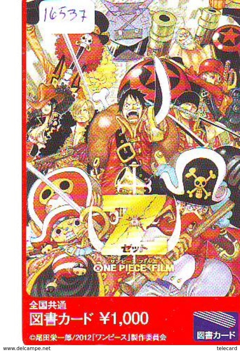Carte Prépayée Japon * MANGA * ONE PIECE (16.537) COMIC * ANIME Japan Prepaid Card * CINEMA * FILM - Cómics