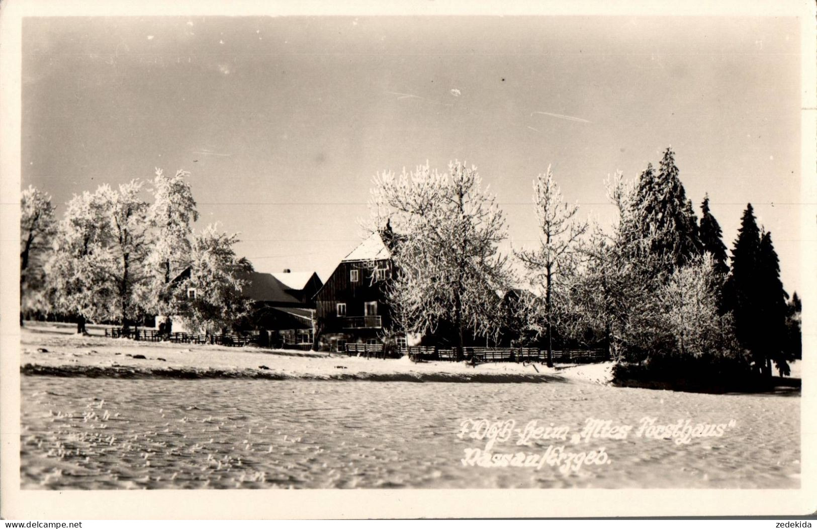 H0774 - Nassau - FDGB Heim Altes Forsthaus - Albin Liebscher Handabzug - Frauenstein (Erzgeb.)