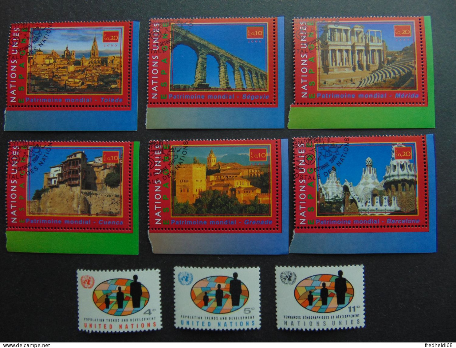 Très Beau Petit Ensemble De Timbres Des Nations Unies - Bureau De Suisse Et Siège De New York - Used Stamps