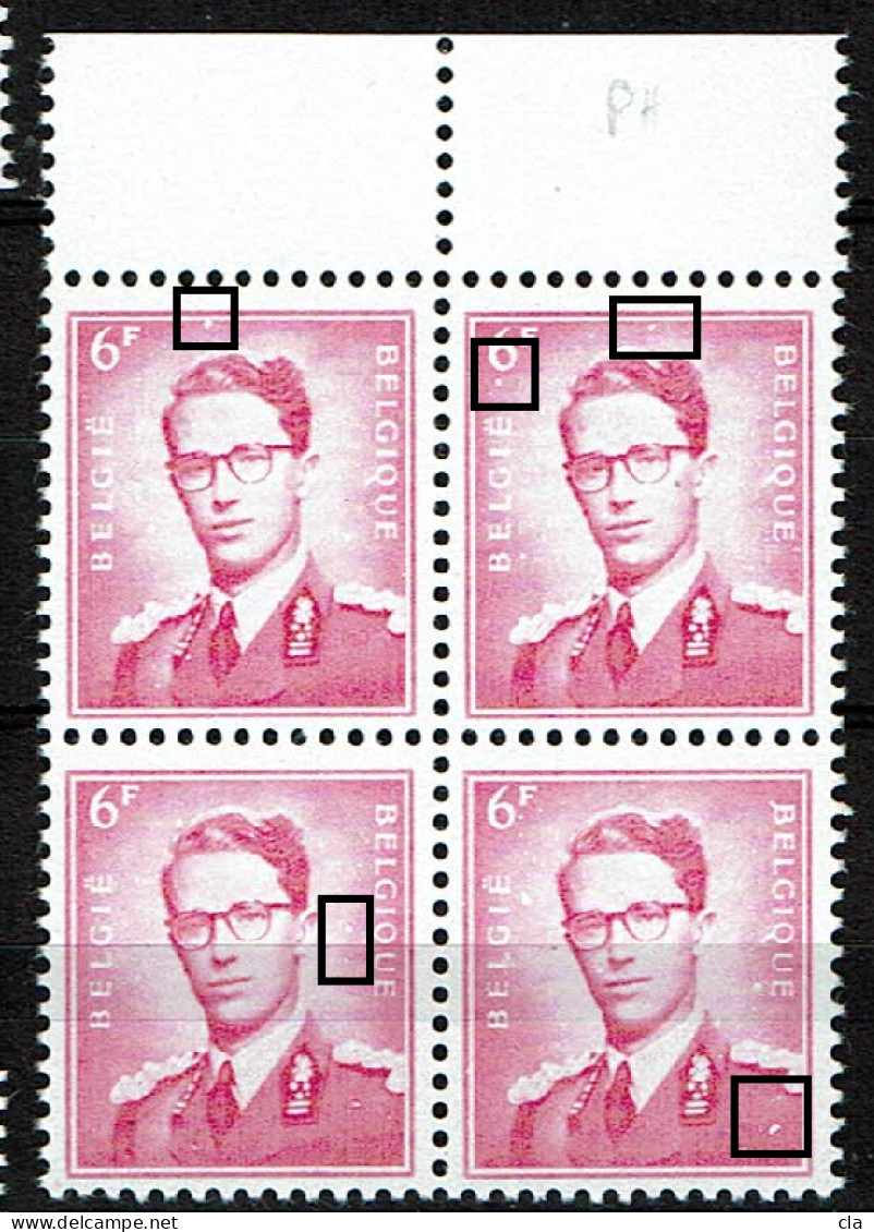 1069  Bloc 4  Bdf  **  Points Blancs - 1953-1972 Anteojos