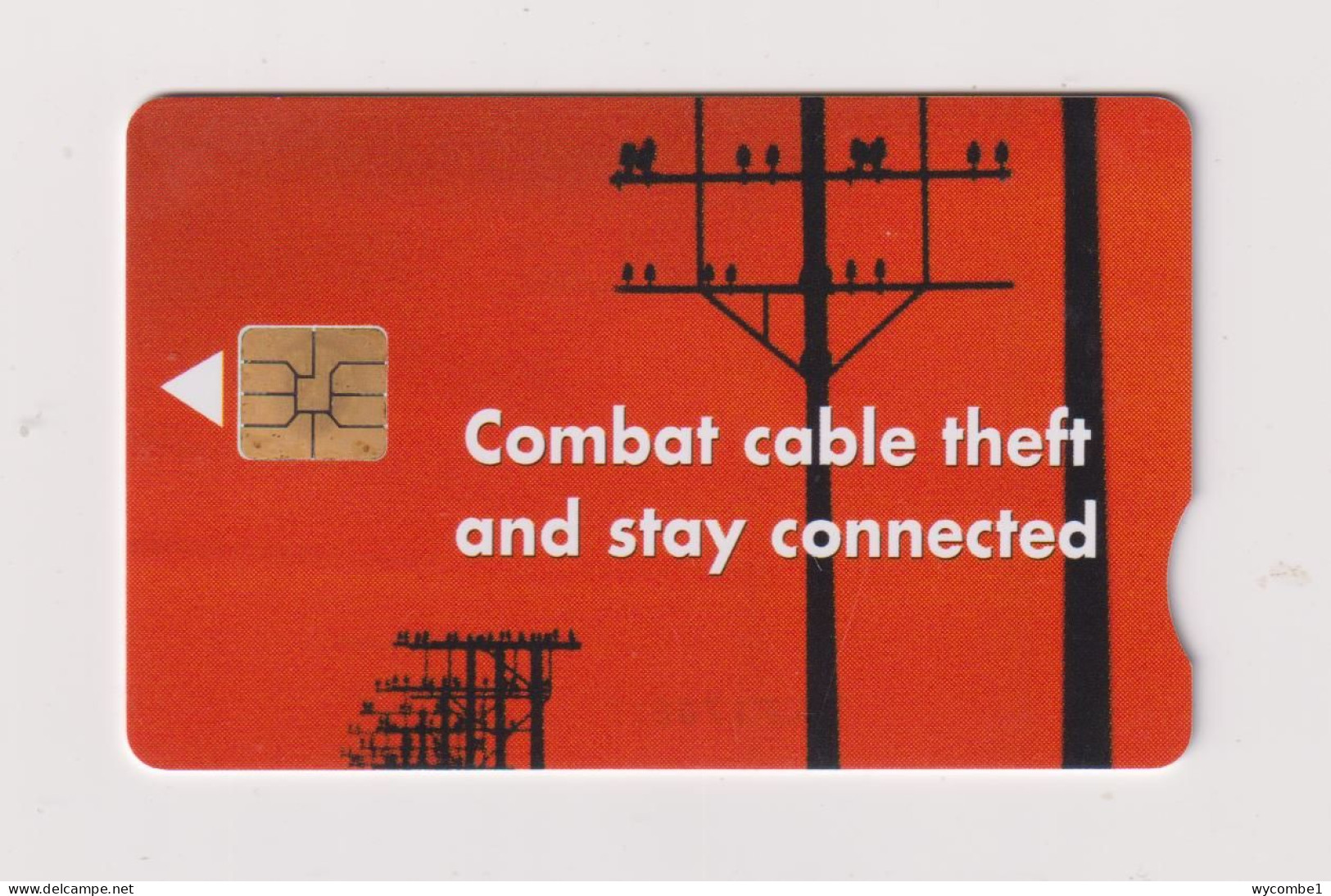 SOUTH AFRICA  -  Combat Cable Theft Chip Phonecard - Sudafrica