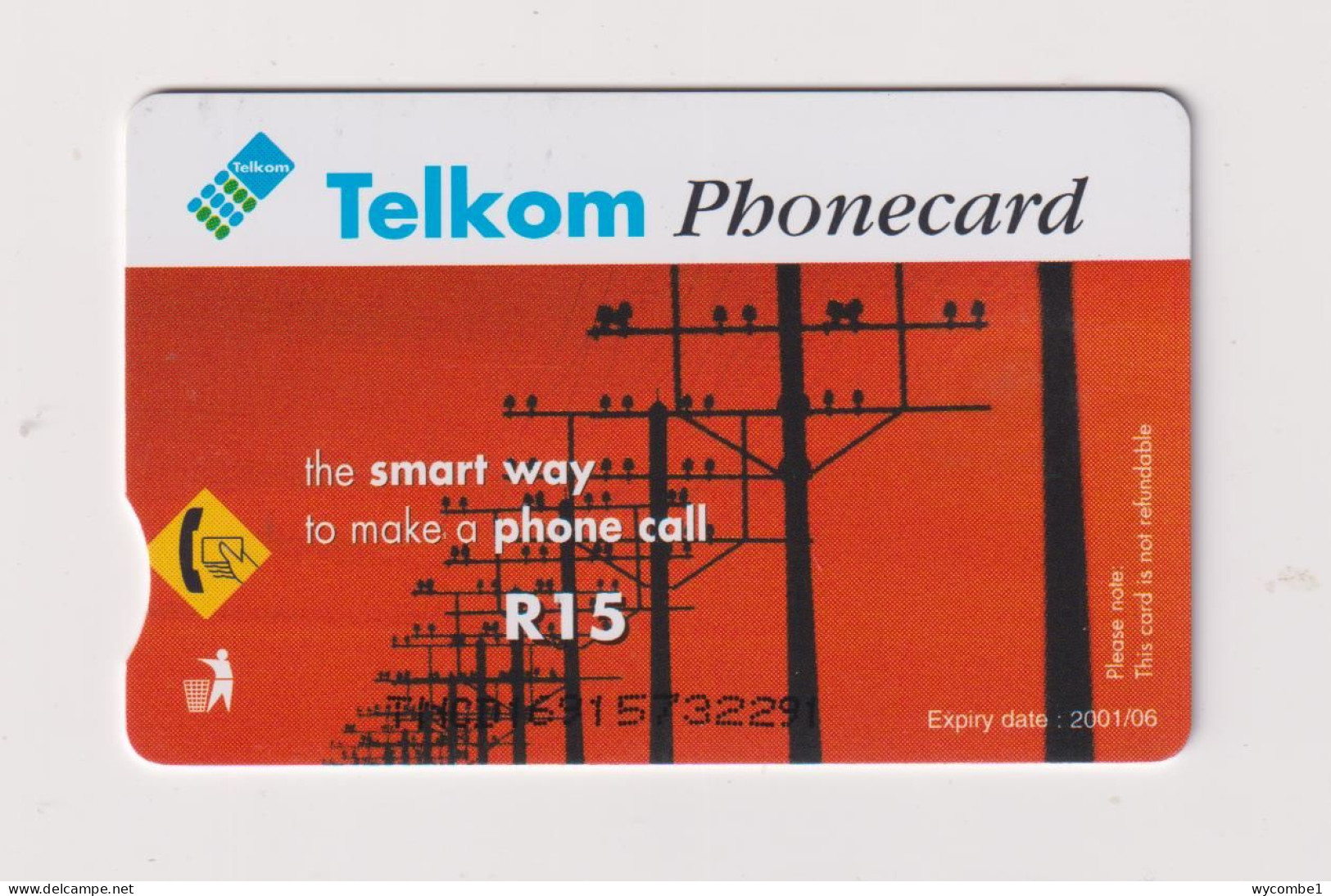 SOUTH AFRICA  -  Combat Cable Theft Chip Phonecard - Sudafrica