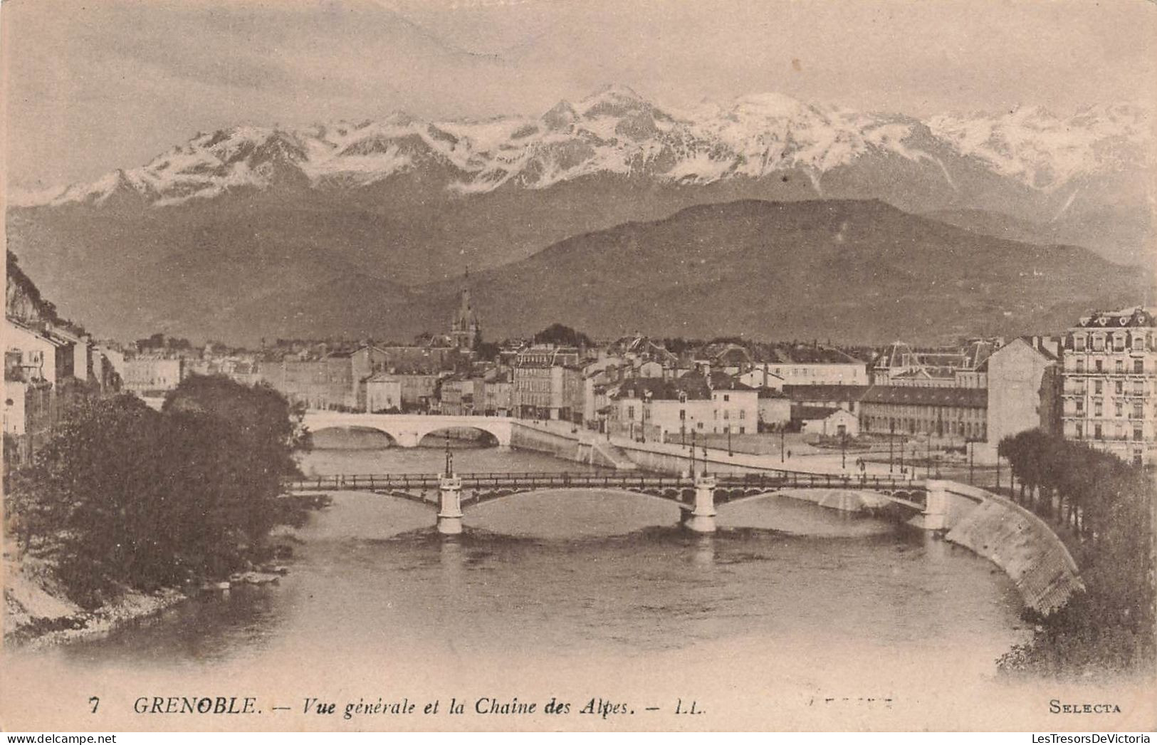 FRANCE - Grenoble - Vue Générale Et La Caine Des Alpes - LL - Carte Postale Ancienne - Grenoble