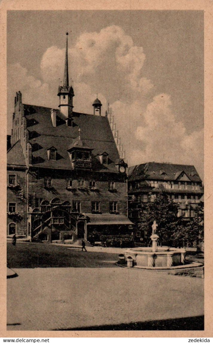 H0780 - Pößneck - Rathaus Brunnen - Papier Und Schreibwaren - Poessneck