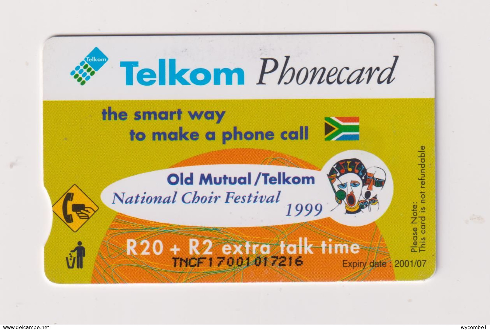 SOUTH AFRICA  -  Choir Festival Chip Phonecard - Sudafrica