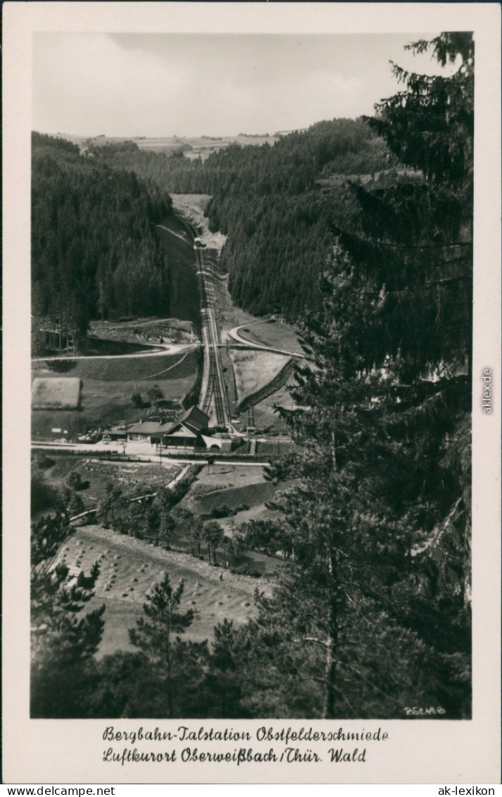 Lichtenhain&#47;Bergbahn-Oberweißbach Oberweißbacher Bergbahn - Talstation 1955  - Lichtenhain