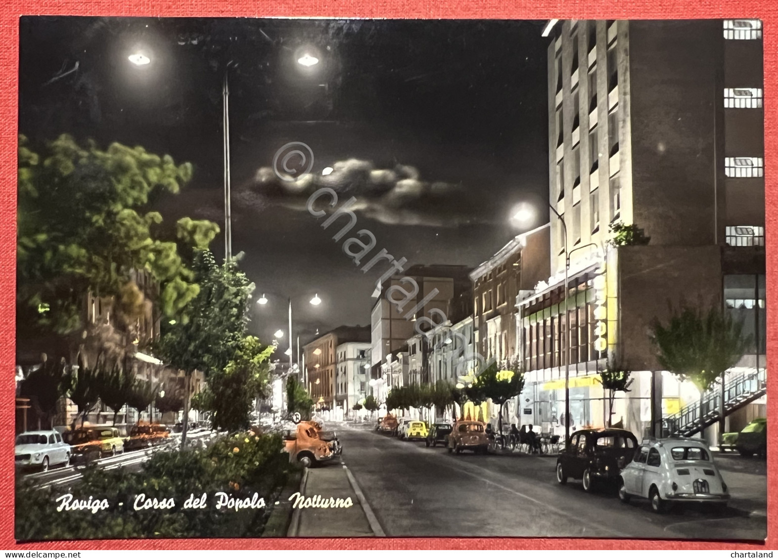 Cartolina - Rovigo - Corso Del Popolo - Notturno - 1964 - Rovigo