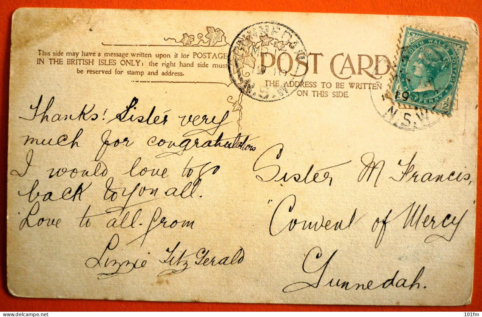 UNKNOWN BRITISH WARSHIPS, INTERESTED TEXT ON BACK, SENT FROM NEW SOUTH WELS - Warships