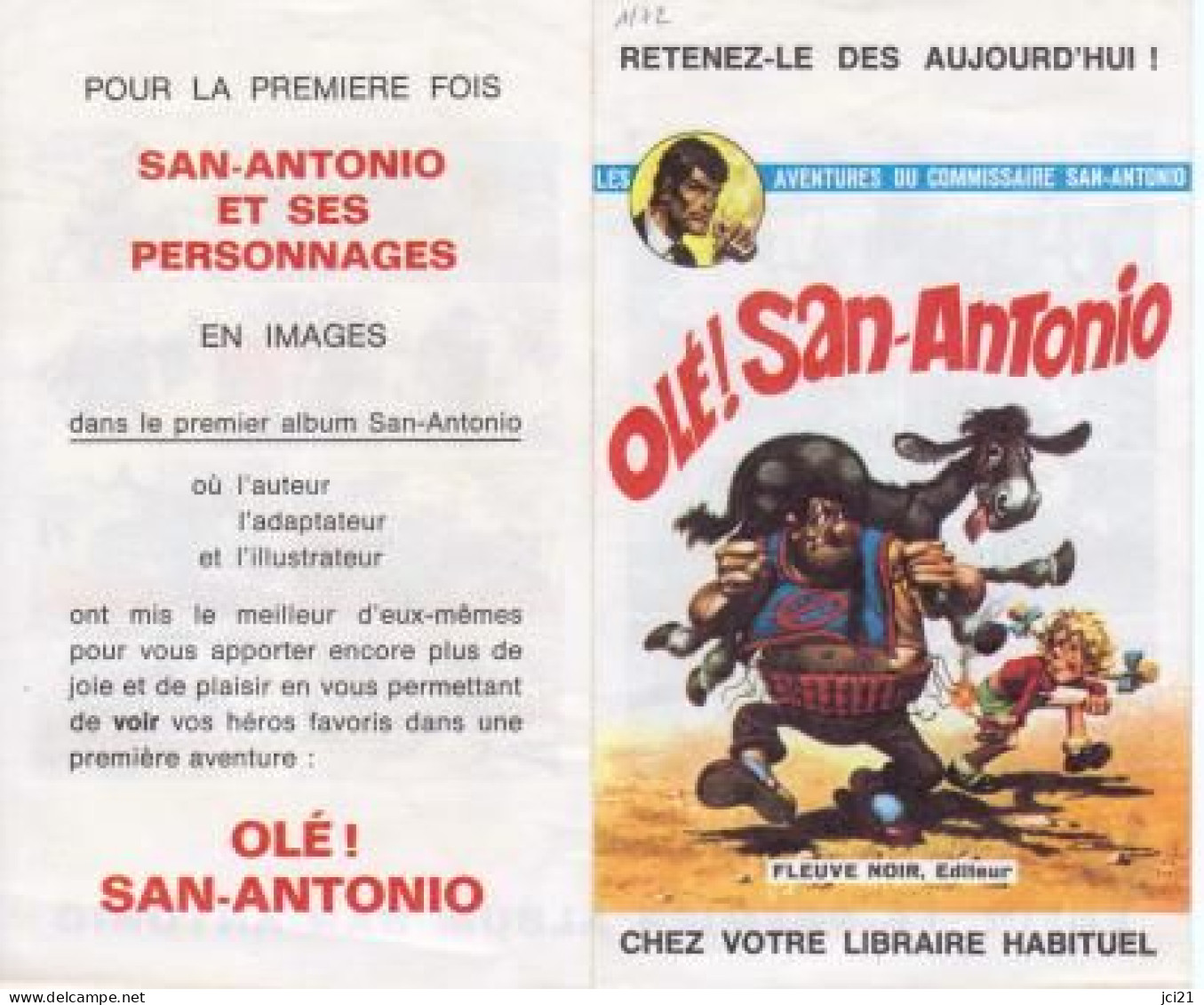 Marque Pages Publicitaire "OLÉ! SAN-ANTONIO" (304)_rl86a-86b - Avventura