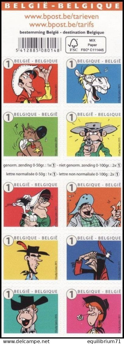 B153/C153**(4507/4516) - Carnet / Boekje - Lucky Luke - BELGIQUE / BELGIË / BELGIEN - Philabédés (cómics)